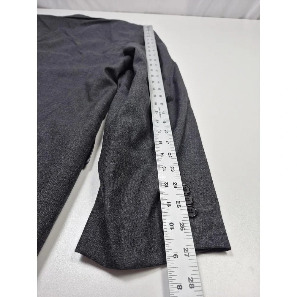 Adolfo Suit Mens 52 Long Gray 100% Wool Veracruz 2 Piece 48x36 Mexico NWT FLAW